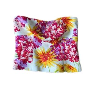 Floral Strapless Bustier